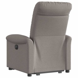 Fauteuil inclinable taupe tissu 