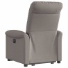 Fauteuil inclinable taupe tissu 