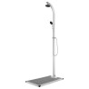 Douche de jardin avec base gris 220 cm Aluminium 