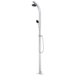 Douche de jardin avec base gris 220 cm Aluminium 