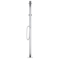 Douche de jardin avec base gris 220 cm Aluminium 