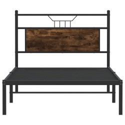 Cadre de lit sans matelas chêne fumé 100x190 cm bois ingénierie 
