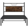 Cadre de lit sans matelas chêne fumé 100x190 cm bois ingénierie 