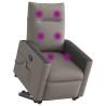 Fauteuil inclinable de massage Taupe Tissu 