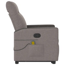 Fauteuil inclinable de massage Taupe Tissu 