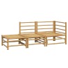 Salon de jardin 3 pcs avec coussins gris clair bambou 