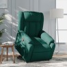 Fauteuil inclinable vert foncé tissu 