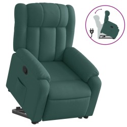 Fauteuil inclinable vert foncé tissu 