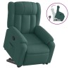 Fauteuil inclinable vert foncé tissu 