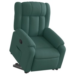 Fauteuil inclinable vert foncé tissu 