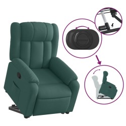 Fauteuil inclinable vert foncé tissu 