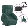 Fauteuil inclinable vert foncé tissu 