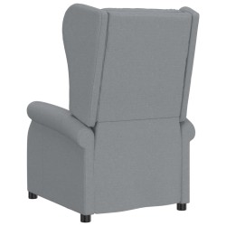 Fauteuil inclinable électrique à oreilles gris clair tissu 