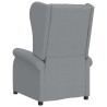 Fauteuil inclinable électrique à oreilles gris clair tissu 