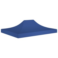 Toit de tente de réception 4,5x3 m Bleu 270 g/m² 