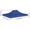 Toit de tente de réception 4,5x3 m Bleu 270 g/m² 