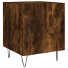 Table de chevet chêne fumé 40x40x50 cm bois d'ingénierie 