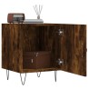 Table de chevet chêne fumé 40x40x50 cm bois d'ingénierie 