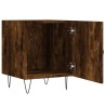 Table de chevet chêne fumé 40x40x50 cm bois d'ingénierie 