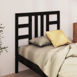 Tête de lit Noir 106x4x100 cm Bois massif de pin 