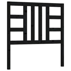 Tête de lit Noir 106x4x100 cm Bois massif de pin 
