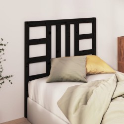 Tête de lit Noir 106x4x100 cm Bois massif de pin 