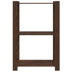 Support de rangement à 3 niveaux marron 60x38x90 cm bois de pin 