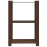 Support de rangement à 3 niveaux marron 60x38x90 cm bois de pin 