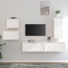 Meubles TV 5 pcs Blanc Bois massif de pin 