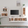 Meubles TV 5 pcs Blanc Bois massif de pin 