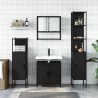 Ensemble de meubles salle de bain 4 pcs noir bois d'ingénierie 