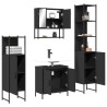 Ensemble de meubles salle de bain 4 pcs noir bois d'ingénierie 