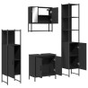 Ensemble de meubles salle de bain 4 pcs noir bois d'ingénierie 