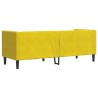 Canapé Chesterfield avec traversins 3 places jaune velours 