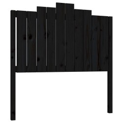 Tête de lit Noir 106x4x110 cm Bois massif de pin 