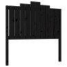 Tête de lit Noir 106x4x110 cm Bois massif de pin 