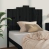 Tête de lit Noir 106x4x110 cm Bois massif de pin 