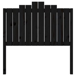 Tête de lit Noir 106x4x110 cm Bois massif de pin 