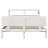 Cadre de lit avec tête de lit sans matelas blanc 150x200 cm 