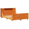 Cadre de lit sans matelas cire marron 120x190cm bois pin massif 