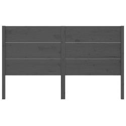 Tête de lit Gris 126x4x100 cm Bois massif de pin 