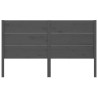 Tête de lit Gris 126x4x100 cm Bois massif de pin 