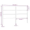 Tête de lit Gris 126x4x100 cm Bois massif de pin 