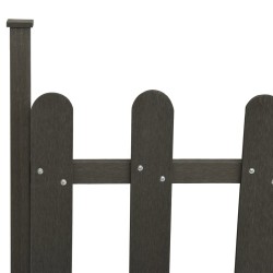 Clôture à piquets avec poteaux 3 pcs WPC 614x80 cm 