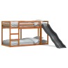 Lit superposé avec toboggan et échelle sans matelas 90x190 cm 