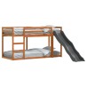Lit superposé avec toboggan et échelle sans matelas 90x190 cm 