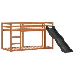 Lit superposé avec toboggan et échelle sans matelas 90x190 cm 