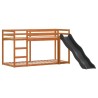 Lit superposé avec toboggan et échelle sans matelas 90x190 cm 