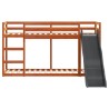 Lit superposé avec toboggan et échelle sans matelas 90x190 cm 