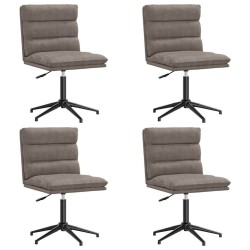 Chaises à manger lot de 4 gris similicuir 